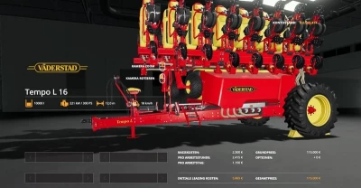 Vaderstad Tempo L16/fertilizer or seed tank 5000l v1.0.0.0