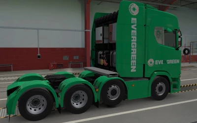 SKIN SCANIA S 2016 8X4 EVERGREEN GREEN BY RODONITCHO MODS 1.41