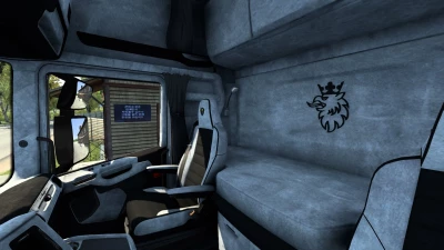 CUSTOMIZABLE SCANIA NEXT-GEN GREY-CARBON DETAILED INTERIOR 1.41