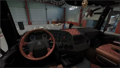 Dark brown interior for Mercedes Actros 2009 v0.8