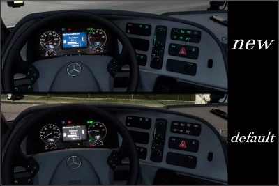 Dashboard lights Mercedes Actros 2009 green v1.3