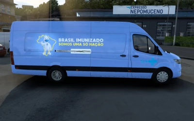 SKIN MERCEDES-BENZ SPRINTER 2021 COVID-19 ETS2 AND ATS 1.41