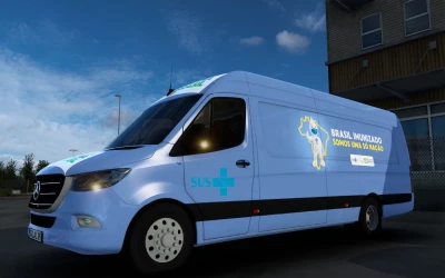 SKIN MERCEDES-BENZ SPRINTER 2021 COVID-19 ETS2 AND ATS 1.41