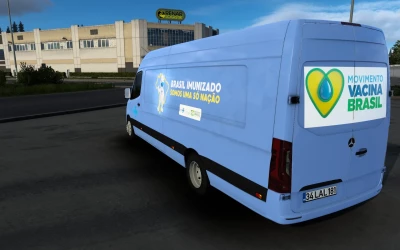 SKIN MERCEDES-BENZ SPRINTER 2021 COVID-19 ETS2 AND ATS 1.41