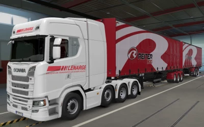 SKIN SCANIA S 2016 8X4 LENARGE BY RODONITCHO MODS 1.41
