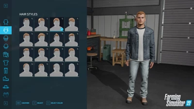 Look at the new character creator in Farming Simulator 22!