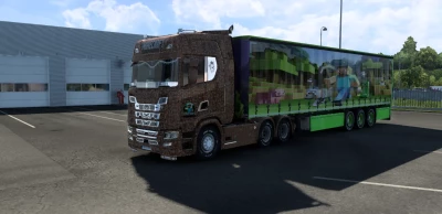 Minecraft Scania S & Trailer Skin 1.43