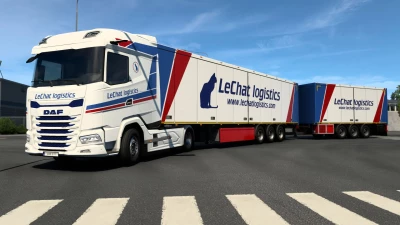 LeChat Logistics paintjob for DAF 2021 v1.0