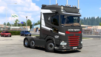 LeChat Logistics paintjob for DAF 2021 v1.0