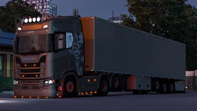 Scania S 2016 6x2 with trailer v1.45