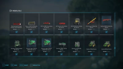 FS22 Full Mod List Pack 18/11/2022 By Stevie