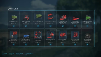 FS22 Full Mod List Pack 18/11/2022 By Stevie