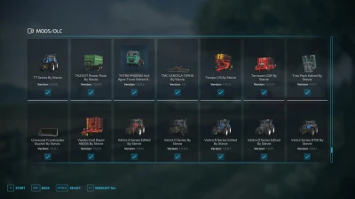 FS22 Full Mod List Pack 18/11/2022 By Stevie