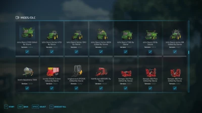 FS22 Full Mod List Pack 18/11/2022 By Stevie