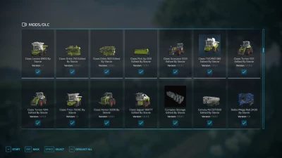 FS22 Full Mod List Pack 18/11/2022 By Stevie