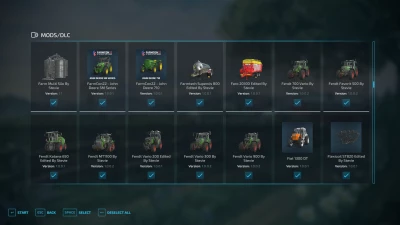 FS22 Full Mod List Pack 18/11/2022 By Stevie