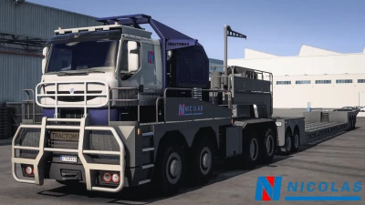 Nicolas Tractomas TR8X8 + Multi-axle Line Large Load Trailer 1.46