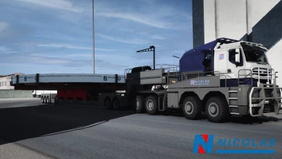 Nicolas Tractomas TR8X8 + Multi-axle Line Large Load Trailer 1.46