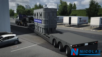 Nicolas Tractomas TR8X8 + Multi-axle Line Large Load Trailer 1.46