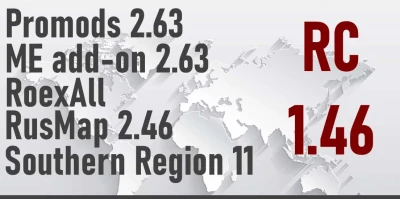 Promods + ME, Roex, Rusmap & Southern Region Connection v1.46