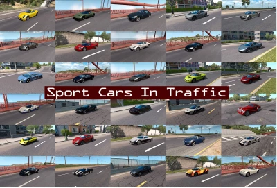 Sport Cars Traffic Pack (ATS) by TrafficManiac v11.2.1