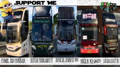 Top5 DUBBLE DECKER  BUS ETS2 1.45.x