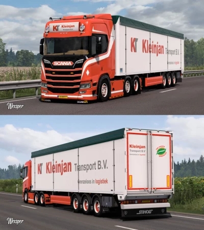 Scania R & S Kleinjan Transport Skin Pack 1.46