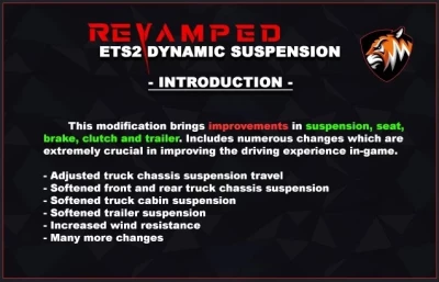 [ETS2] Revamped Dynamic Suspension V6.4.0 [1.43.x]
