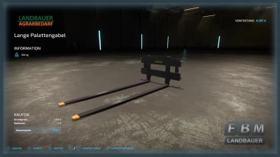 [FBM22] Long front loader pallet fork v1.0.0.0