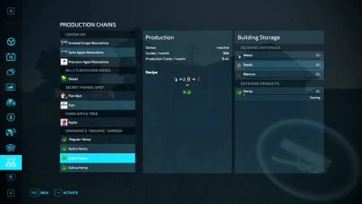 FS22 Homegrown Hemp Production V2.0.0.1