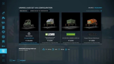 Mercedes Unimog U400 with removable frame v1.0.1.0