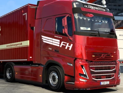 Volvo FH5 Red Danish Plush Interior + Exterior REWORKED 1.43