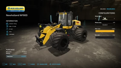 FS22 Newholland WheelLoader W190D VE v1.0.0.0