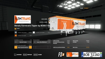 FS19 Benalu Farmtrans Tipper by BOB51160 v1.0.0.0