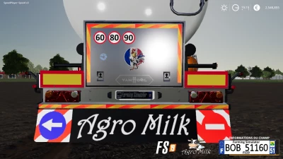 FS19 Trailer AgroMilk By BOB51160 v1.0