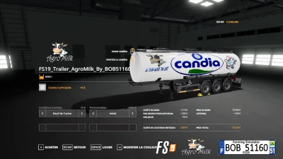 FS19 Trailer AgroMilk By BOB51160 v1.0