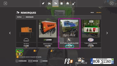 FS19 Trailer AgroMilk By BOB51160 v1.0