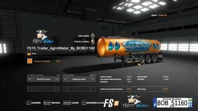 FS19 Trailer AgroWater By BOB51160 v1.0.0.0