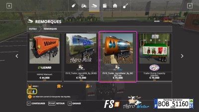 FS19 Trailer AgroWater By BOB51160 v1.0.0.0