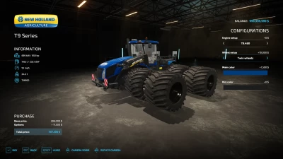 FS22 Beast Newholland T9 Series Tractor v1.0.0.0