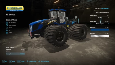 FS22 Beast Newholland T9 Series Tractor v1.0.0.0