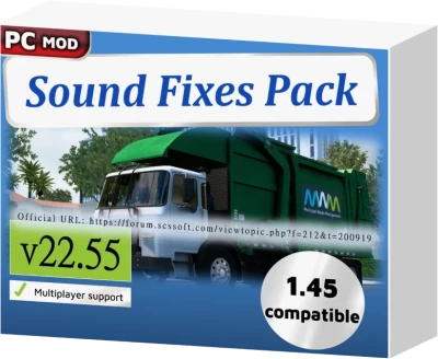 ETS2 Sound Fixes Pack v22.55 - 1.45 open beta