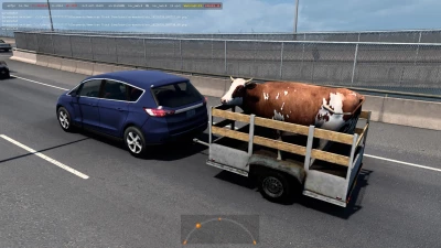 Trailers with animated animals in traffic (Horses and Cows) v2.3 ATS 1.44 and 1.45