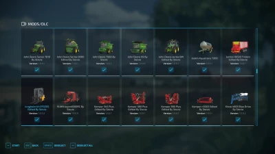 FS22 Full Mod List Pack 19/08/2022 By Stevie