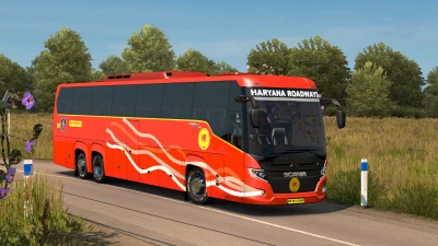 Indian Haryana Roadways Skin Pack for Scania Touring v1.0
