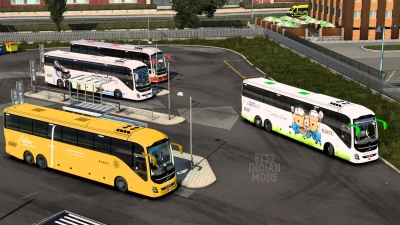 Indian KSRTC (Karnataka) Skin Pack for DBMX Volvo 9800 UK v1.0