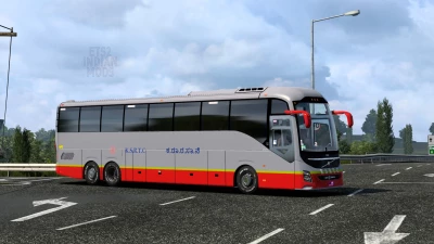 Indian KSRTC (Karnataka) Skin Pack for DBMX Volvo 9800 UK v1.0