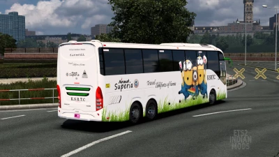 Indian KSRTC (Karnataka) Skin Pack for DBMX Volvo 9800 UK v1.0