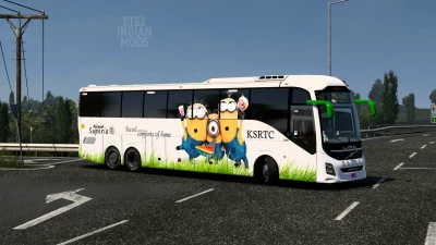 Indian KSRTC (Karnataka) Skin Pack for DBMX Volvo 9800 UK v1.0