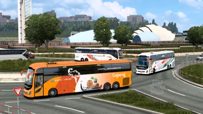 Indian KSRTC (Kerala) Skin Pack for DBMX Volvo 9800 UK v1.0